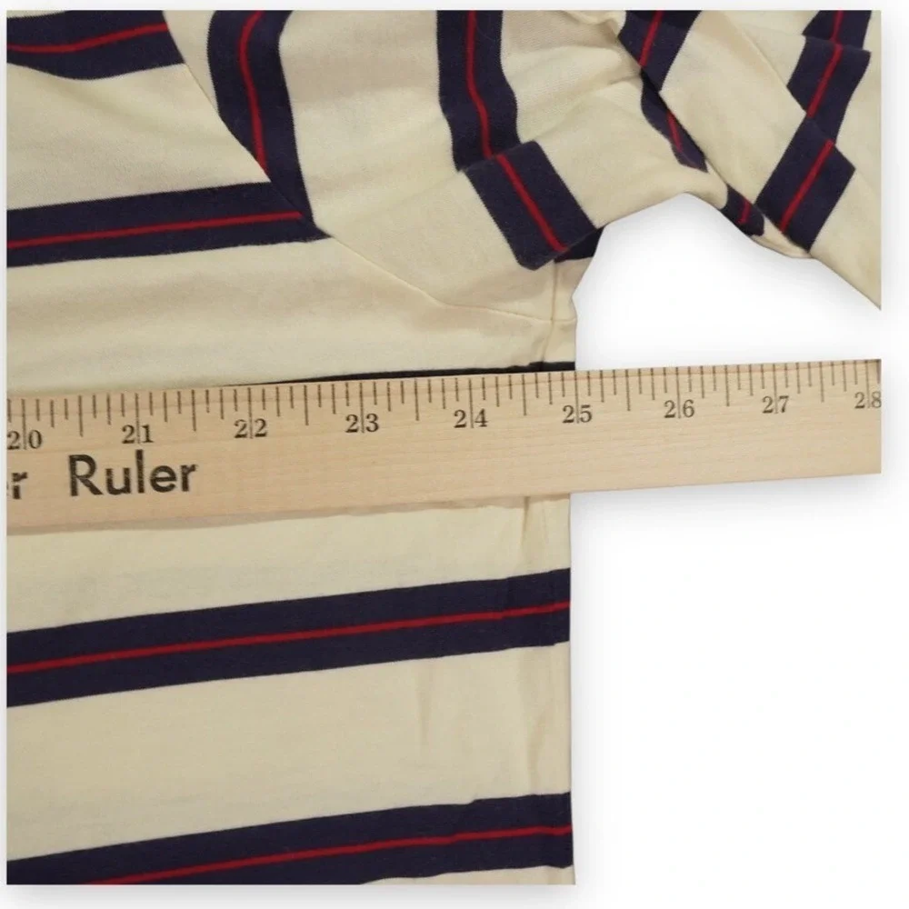 VTG Polo Ralph Lauren Polo Shirt Mens Extra Large White Blue Rugby‎ Striped Y2K